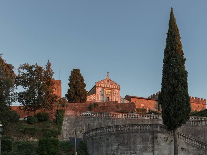 San Miniato at sunset with Gregorian vespers