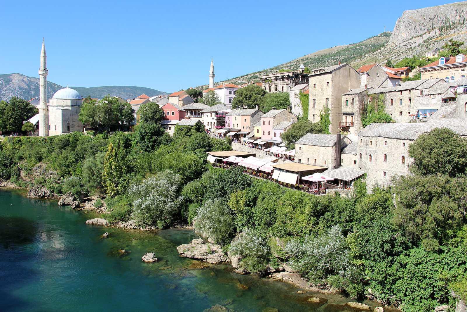 Mostar’s Old Bridge and the bazaar