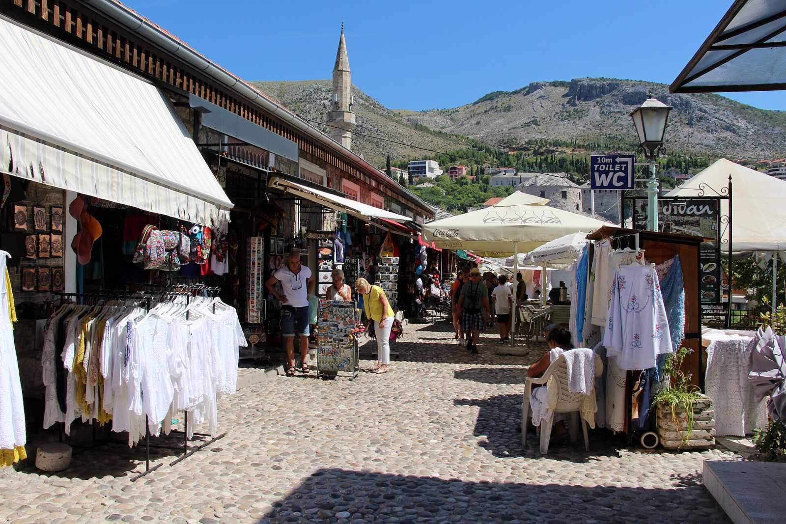 Mostar’s Old Bridge and the bazaar