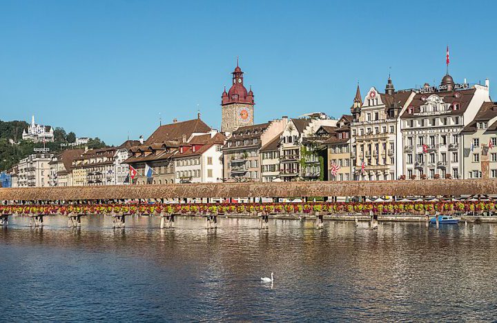 Chapel Bridge and Lucerne old town