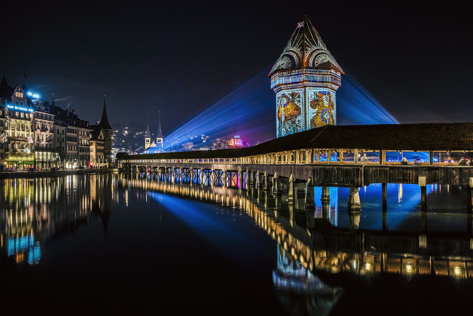 Chapel Bridge and Lucerne old town