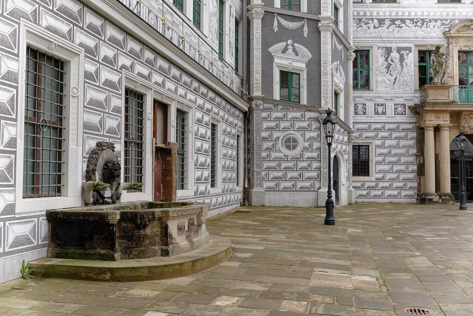 Dresden old town, destroyed and rebuilt