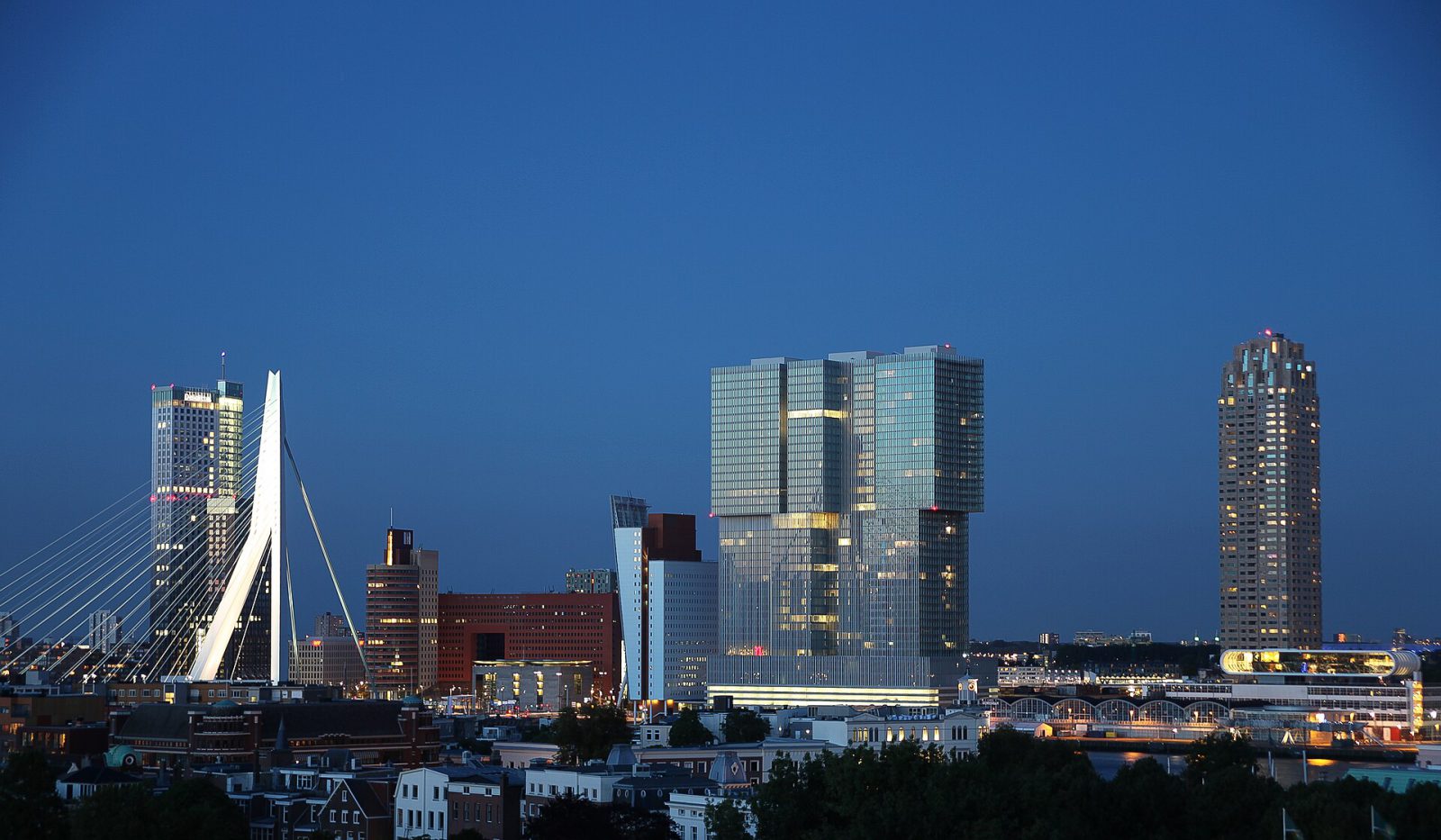 Rotterdam after dark, live on video